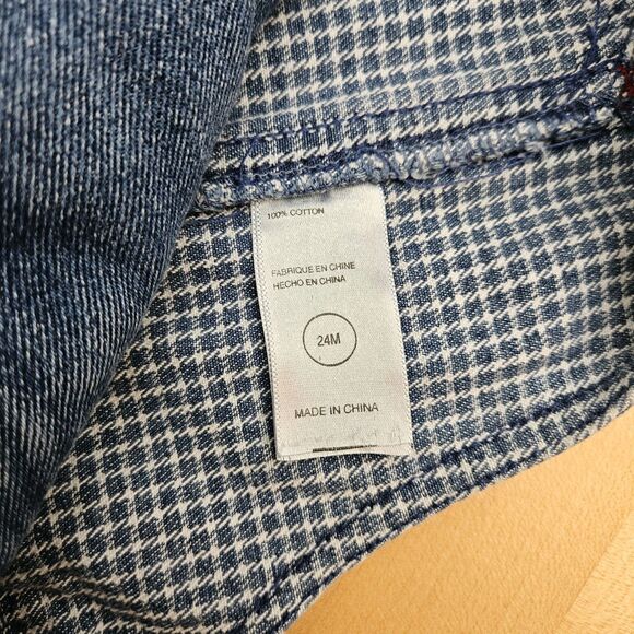 Vintage Baby Looney Tunes Overalls 2T 24 Mo Denim Bugs Bunny Jeans Choo Trains - Picture 8 of 12